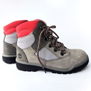 Timberland 6-Inch Euro Hiker Outdoor Boots Gray Corral Leather Youth Nubuck